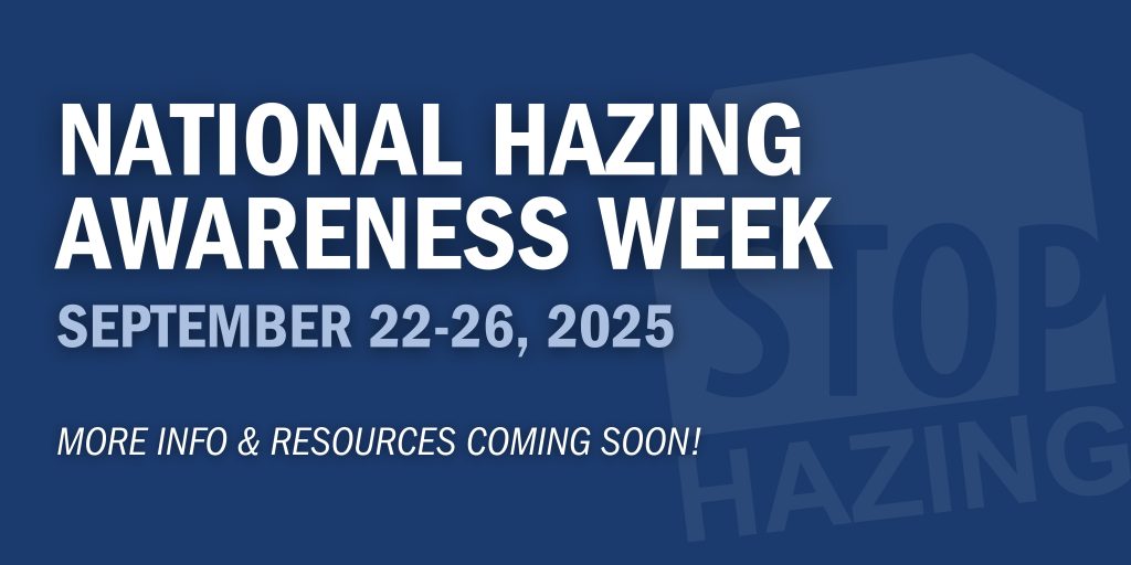 National Hazing Awareness Week 2025 banner photo with save the dates sept 22-26